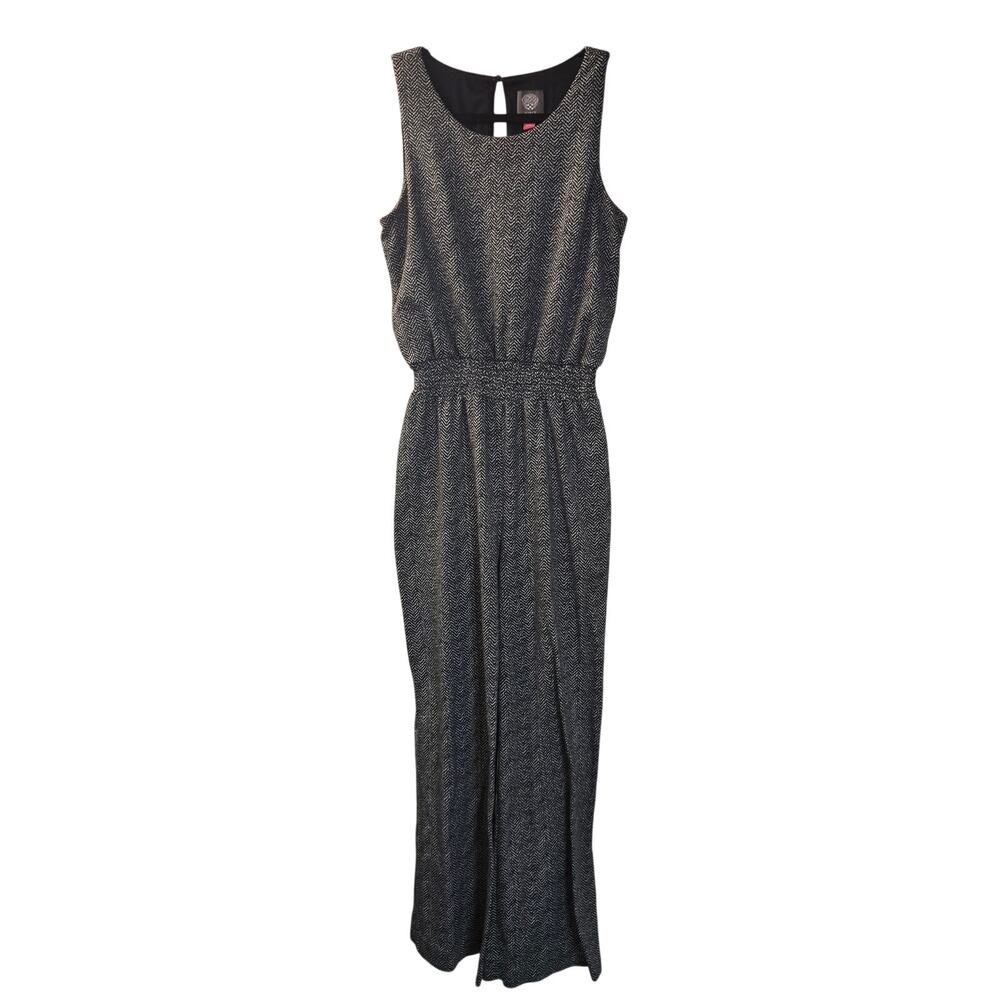 Vince Camuto Womens Sleeveless Jumpsuit Chic Wide Leg Black White Size Small - Picture 4 of 11